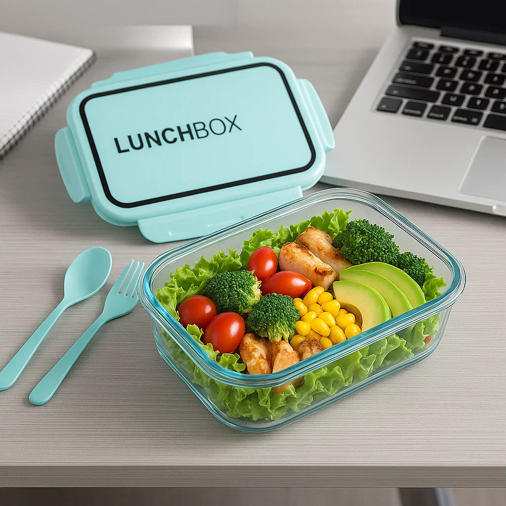 Leak Proof Lunch Box for Office with Spoon and Fork (1200 ml)