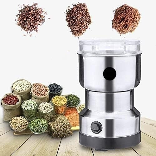 Stainless Steel Multifunctional Grinder & Coffee Maker, Mini Spice, Coffee and Masala Grinder for Beans, Nuts, and Grains, Household Electric Mixer Grinder (Silver)