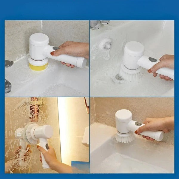 5 in 1 Electric Magic Brush Bathroom Sink Tile Electric Brush Pot Artifact, Cleaning Supplies, Household