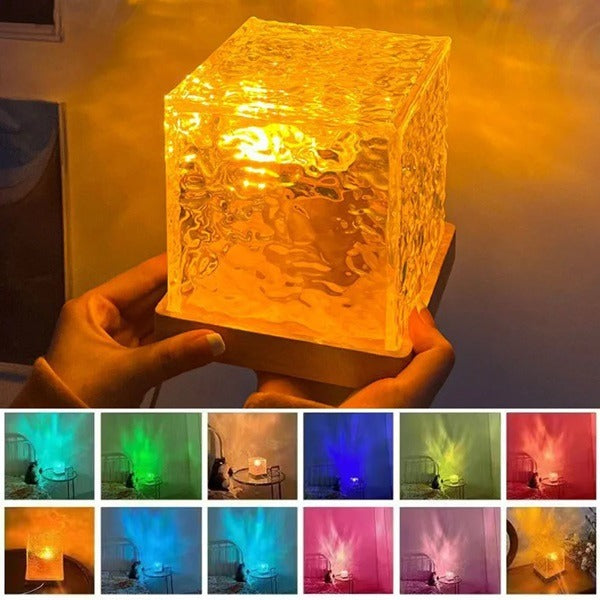 Dynamic Water Ripple Effect Night Light Lamp, USB Portable Night Lamp for Home Decor, Office, Bedroom &amp; Gifting