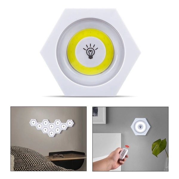 3Pcs Remote Control LED Tap Wall Light, LED Light with Remote Control for Home Ceiling, Cabinet, Kitchen