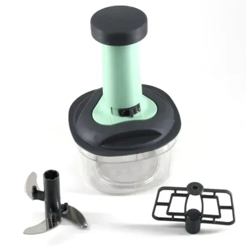 650ml Hand-Press 2 In 1 Vegetable Chopper- Manual Food Processor for Quick Cutting & Slicing (Pack of 1)