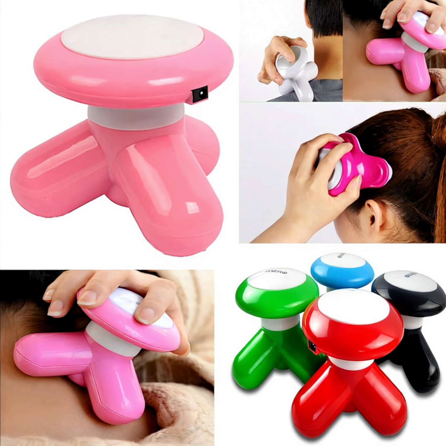 Mimo Mini Compact & Portable Full Body Vibration Massager – Handheld Electric Muscle Relaxer for Pain Relief (Multicolor-Pack of 1)