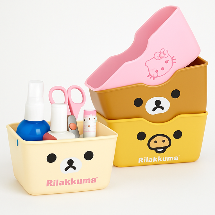 Mini Storage Boxes – Cartoon Print, Fun & Practical Multipurpose Organizer (Pack Of 3)