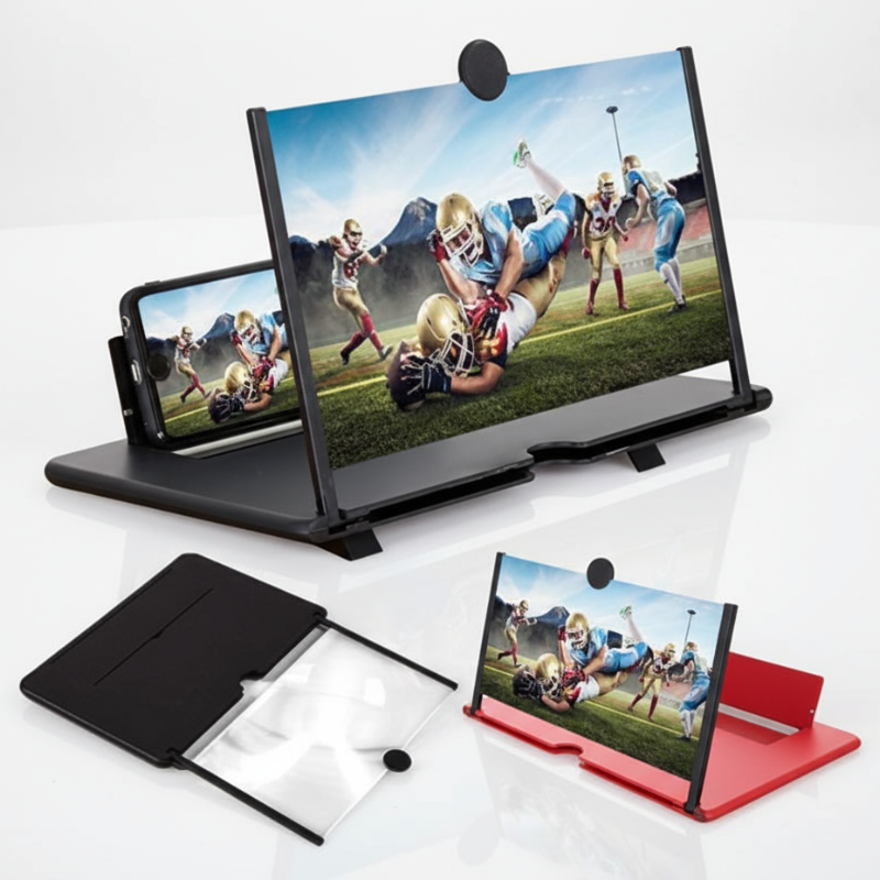 Mobile Phone 3D Screen Magnifier – Enlarged HD Viewing for Smartphones (Random color-Pack of 1)