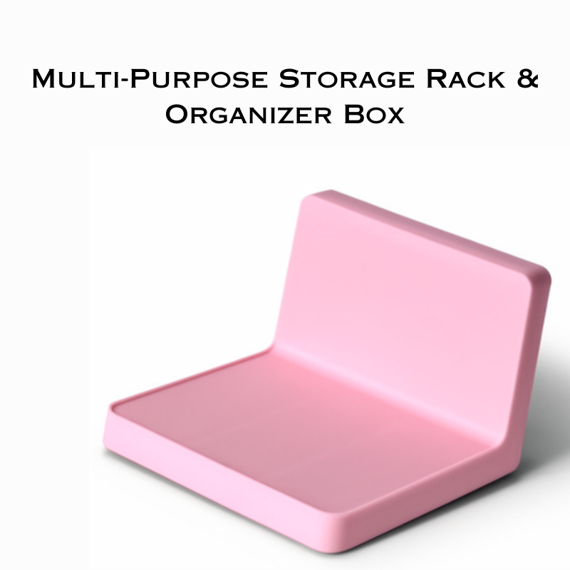 Multi-Purpose Storage Rack & Organizer Box – Household Supplies & Cleaning Storage | Cosmetic Organizer | Remote & Mobile Holder for Home, Kitchen, Living Room(Random Color-Pack of 1)