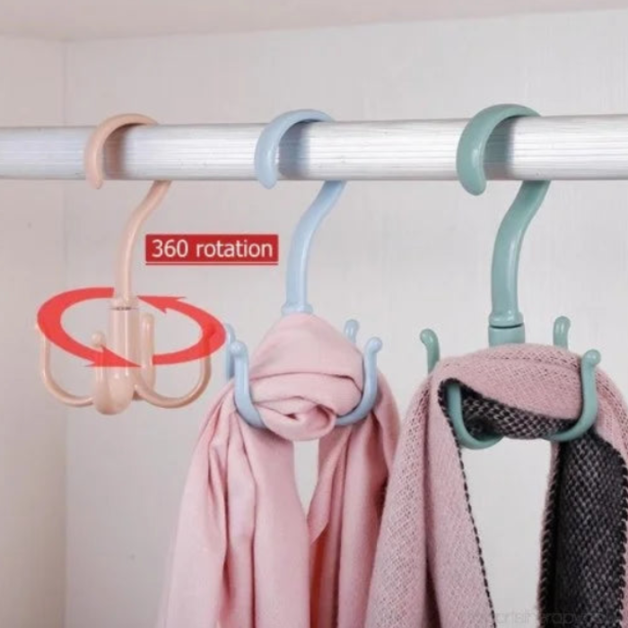 Multipurpose Rotating Hanger – Tie, Belt & Scarf Organizer [Buy 1 Get 1 Free]