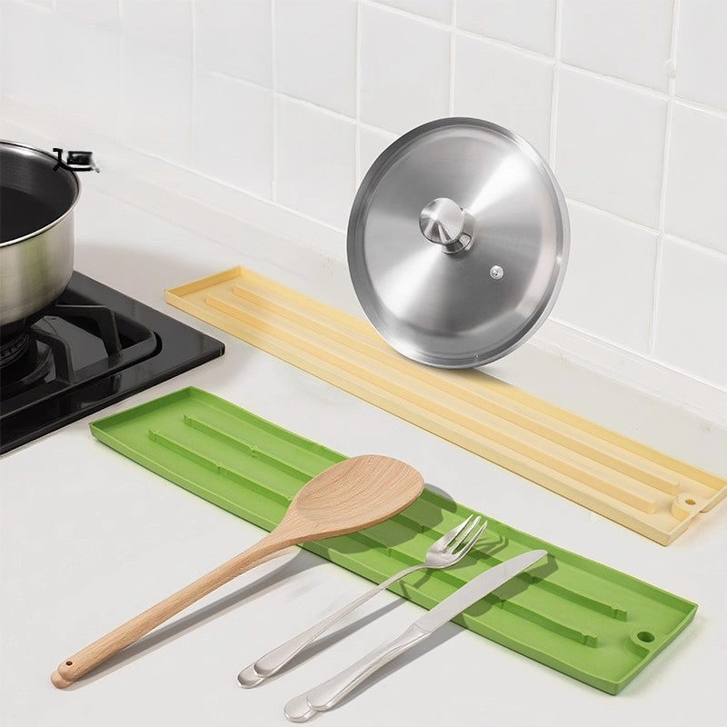 Heat-Resistant Silicone Pot Lid Holder Mat – Anti-Slip, Drip-Catching Countertop Organizer for Multiple Lids (Random color-Pack of 1)