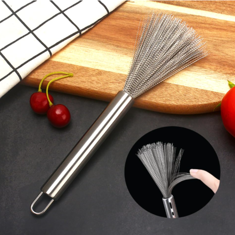 Cookware Scrubber Brush – Long Handle Dishwashing Brush for Stainless Steel Pots, Pans, Ovens & Grills