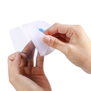 Text at the top reads "HIGH-QUALITY SILICONE" and "Soft and flexible, with the bones and relieve heel silicone heel cup, heel cushion, heel support, foot care, shoe inserts, orthopedic insoles, health and personal care, Pedimend, high-quality silicone.