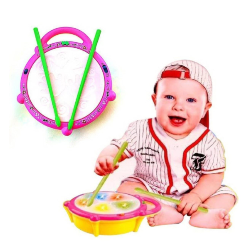 PlayMagic Musical Drum Toy with Flashing Lights | Kids Drum Set with 3 Game Modes, 9 Songs & 9 Drum Sounds | Interactive Light & Sound Toy