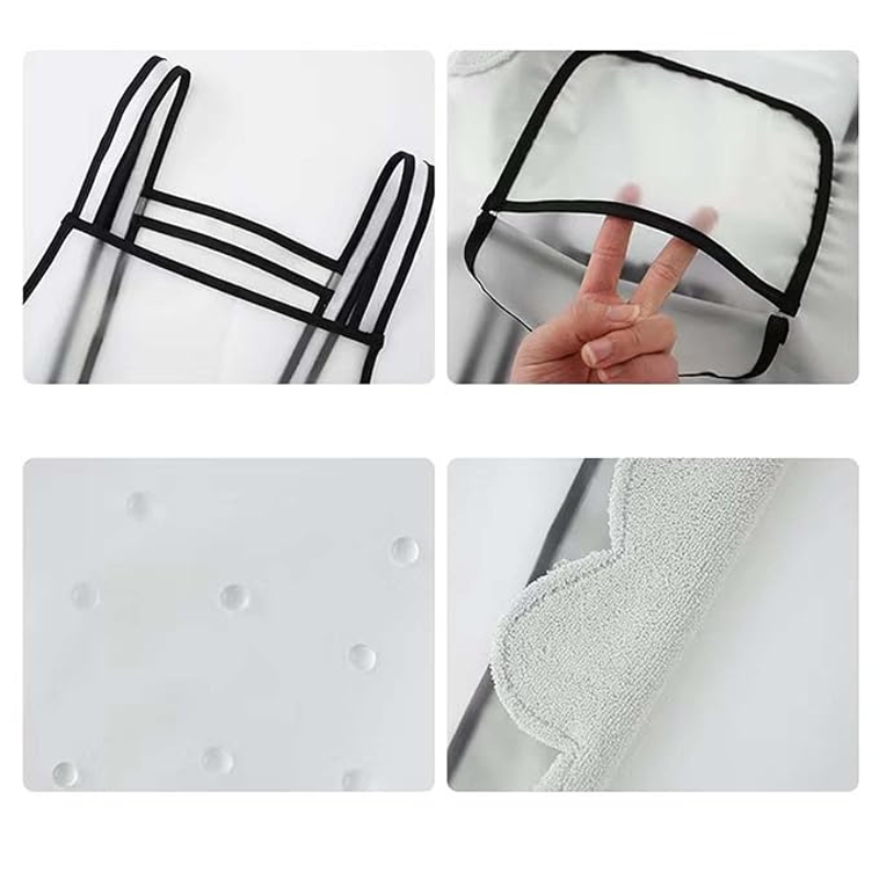 TPU Waterproof Apron with Hand Wipes Panel & Front Pocket – Oil-Proof, Stain-Resistant Kitchen Apron for Cooking, Cleaning & Dishwashing (Random color-Pack of 1)