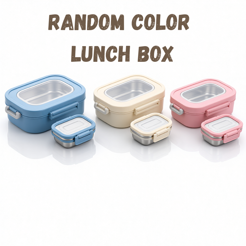 Qunic Insulated Lunch Box – Insulated Food Container for School, Office & Travel (Random color-Pack of 1)
