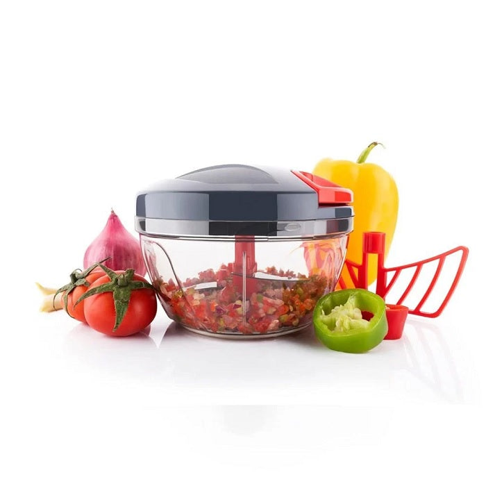 2 in1 Vegetable Chopper With Grinder Mixer, Hand Grinder Mixer Food Processor Slicer Shredder Salad Maker Vegetable Tools