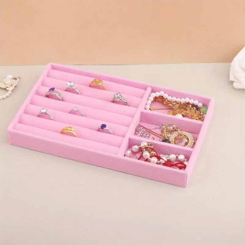 Jewelry Display Tray – Elegant Organizer for Rings, Earrings, and Accessories (Pack Of 1)
