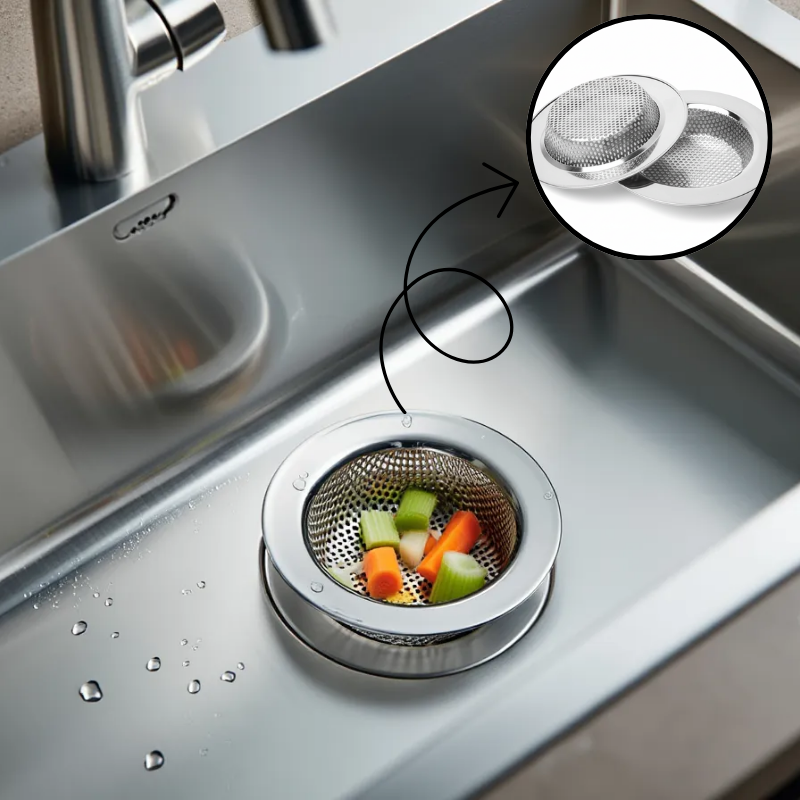 Round Stainless Steel Sink Strainer 11 CM – Rustproof Mesh Drain Filter & Anti-Clogging Hair Catcher Jali for Kitchen Sink