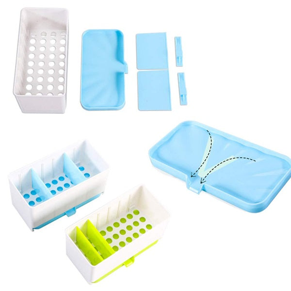 Compartment Plastic Rack 3 Compartment Plastic Drain Rack – 99wholesale