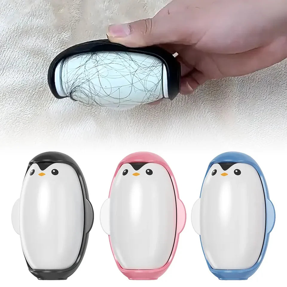 Cute Penguin Reusable Pet Hair Remover Roller – Washable Lint Brush for Clothes & Furniture (Random color) (Pack of 1)