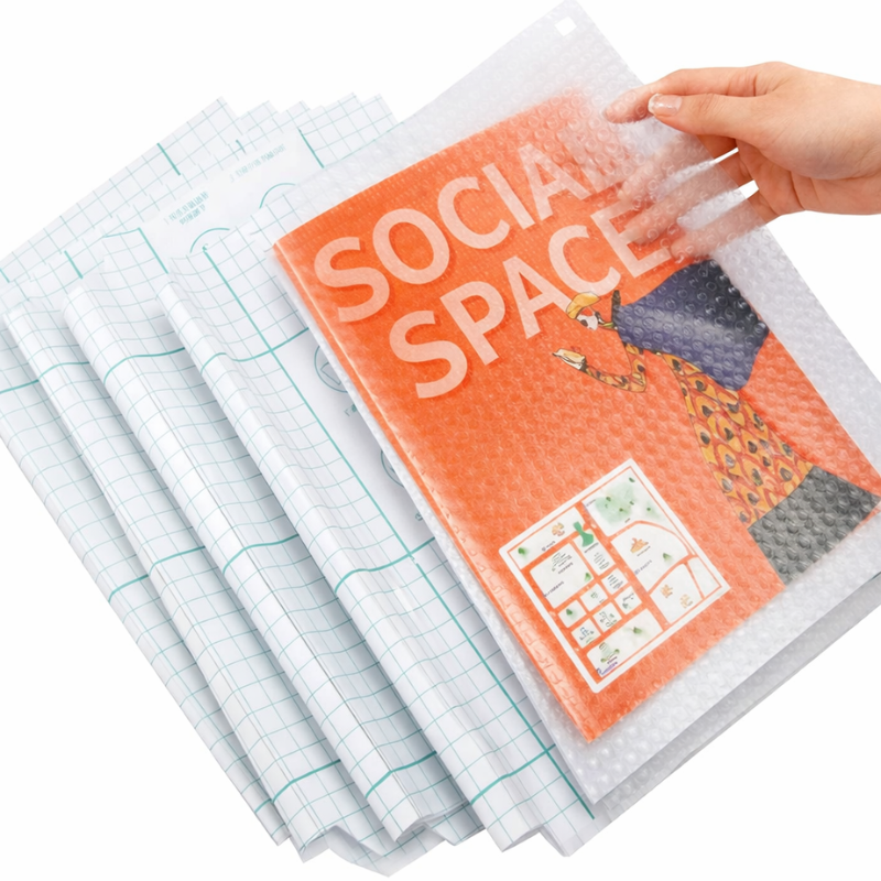 Self-Adhesive Book Cover Sheets (10 Pcs) | Waterproof Transparent Book Protection Film