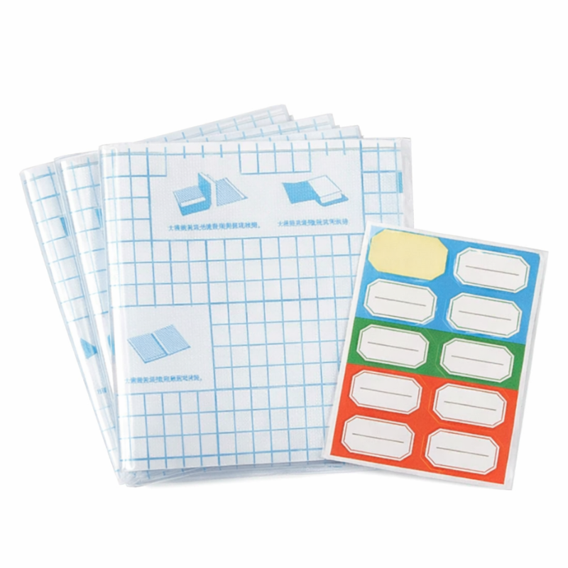 Self-Adhesive Book Cover Sheets (10 Pcs) | Waterproof Transparent Book Protection Film