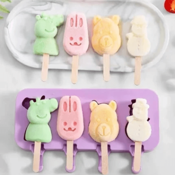 4 Cavity Silicone Ice Cream Mould