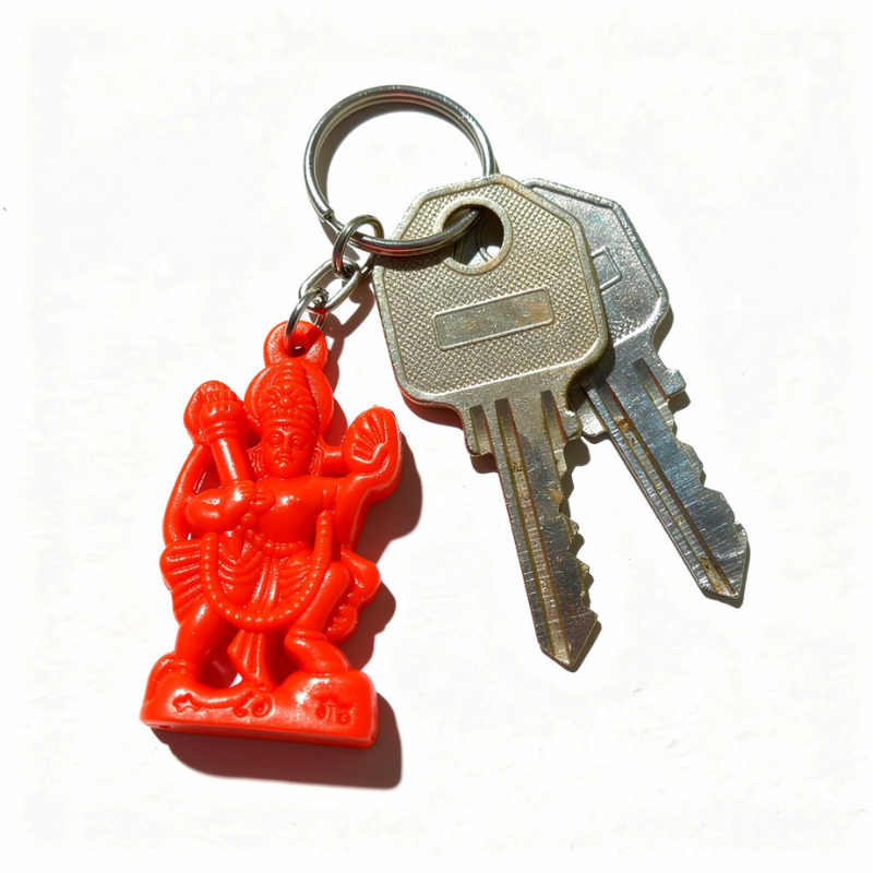 Plastic Hindu God Keychains – Devotional Religious Key Ring for Keys, Bags & Gifting (Set of 3)