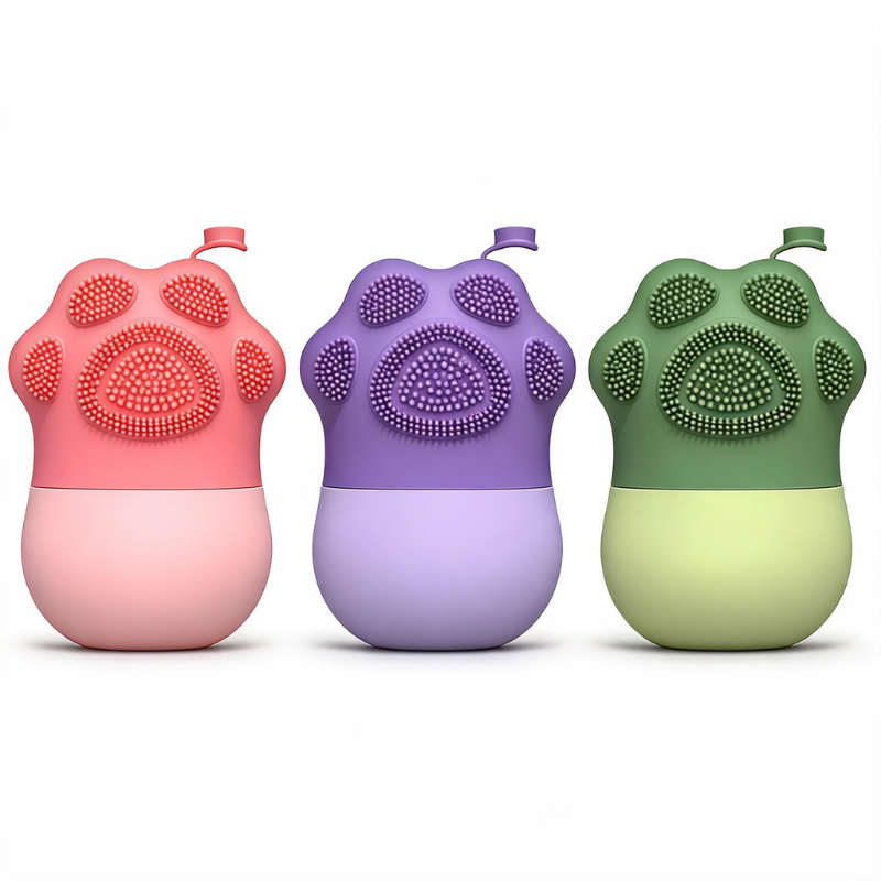 Silicone Facial Massage Ice Mold – Cooling SPA Face Massager with Paw Design, Reusable Skin Care Tool (Random Color-Pack of 1)
