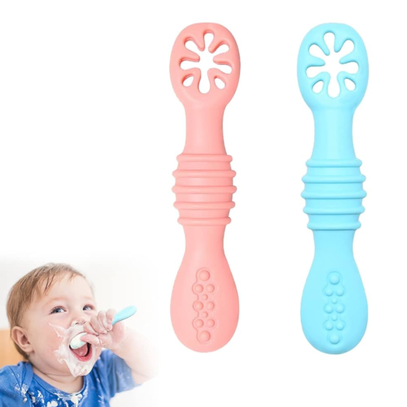 Silicone Chew Spoon for Babies & Toddlers – BPA Free, Safety Tested (Random Color-Pack of 1)