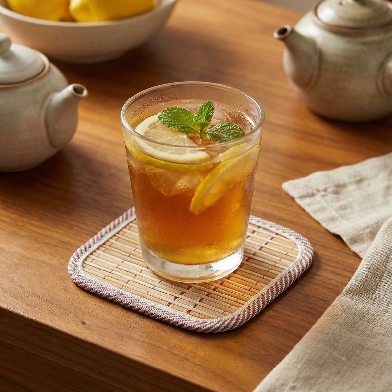 2 Pcs Bamboo Stick Table Coaster –  Kitchen Hot Pad for Cups, Plates & Bowls