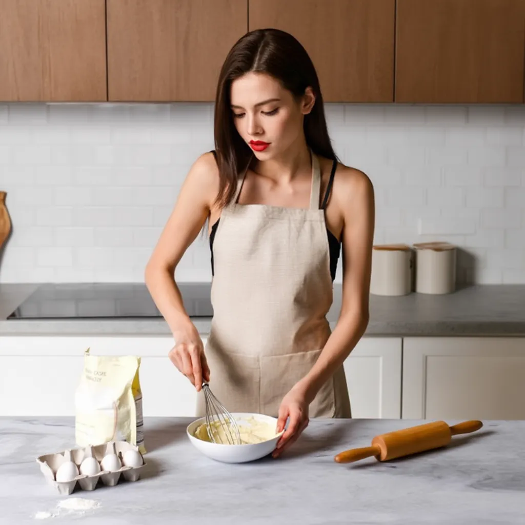 Square Check Print Apron – Stylish Kitchen Apron for Cooking & Baking