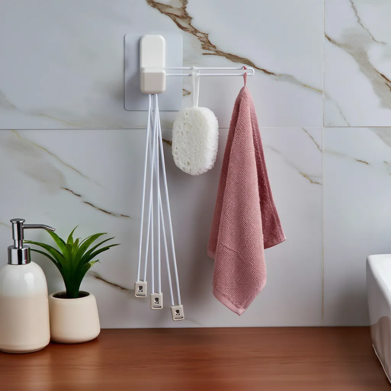 Multifunctional Traceless Kitchen Shelf – Storage Organizer for Supplies & Utensils ( Pack of 1 )