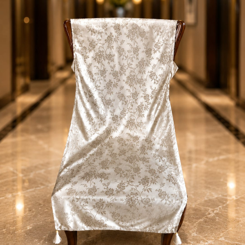 Universal Chair Cover with Elastic Strap | Heavy Quality Fabric Chair Protector | Stretchable Slipcover for Dining, Office & Plastic