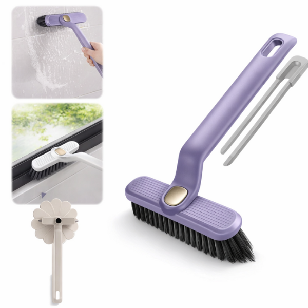 Multifunctional Rotating Brush – 2-in-1 Cleaning Tool for Kitchen, Bathroom, Floor & Home Use (Random color-Pack of 1)