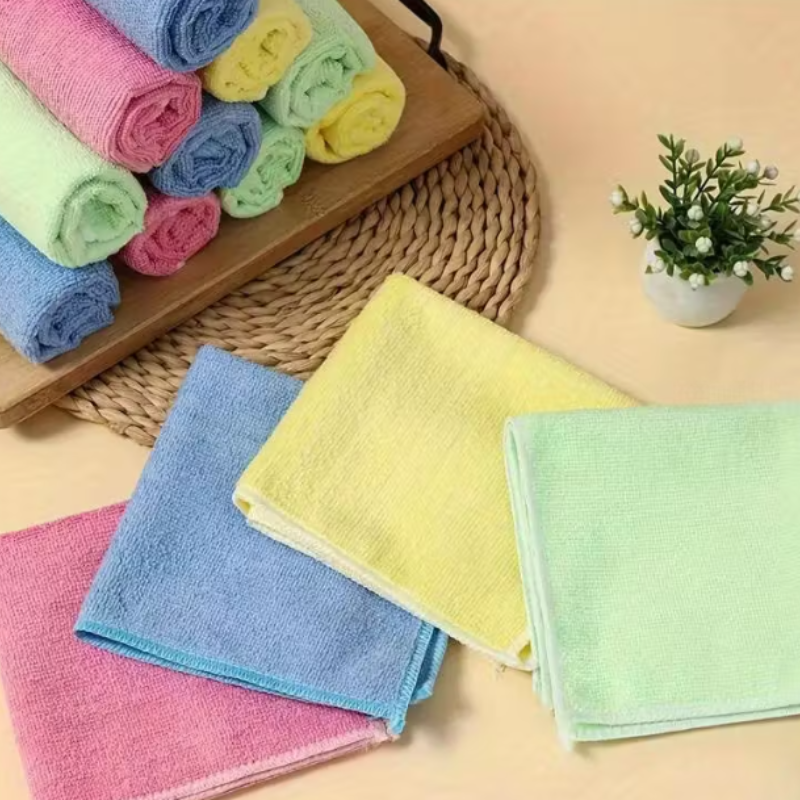 Microfiber Cleaning Cloth – Ultra-Soft, Highly Absorbent & Reusable Multipurpose Cleaning Wipe (Random color-Pack of 1)