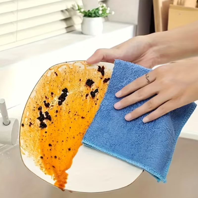 Microfiber Cleaning Cloth – Ultra-Soft, Highly Absorbent & Reusable Multipurpose Cleaning Wipe (Random color-Pack of 1)