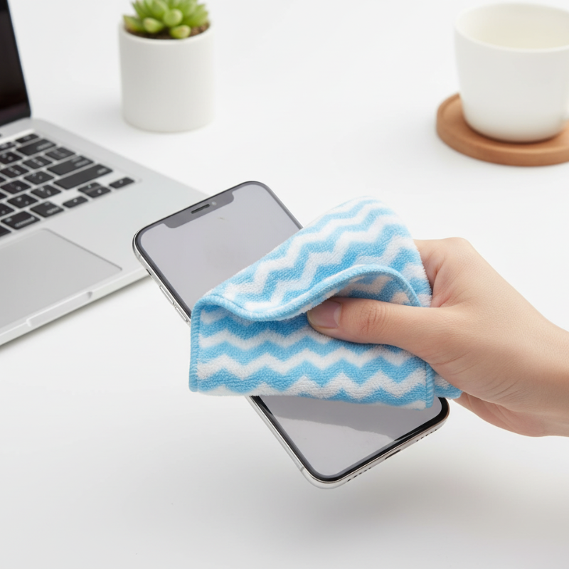 Face Towels with Zigzag Pattern – Soft, Absorbent & Skin-Friendly Towels for Daily Use (Random color-Pack of 5)