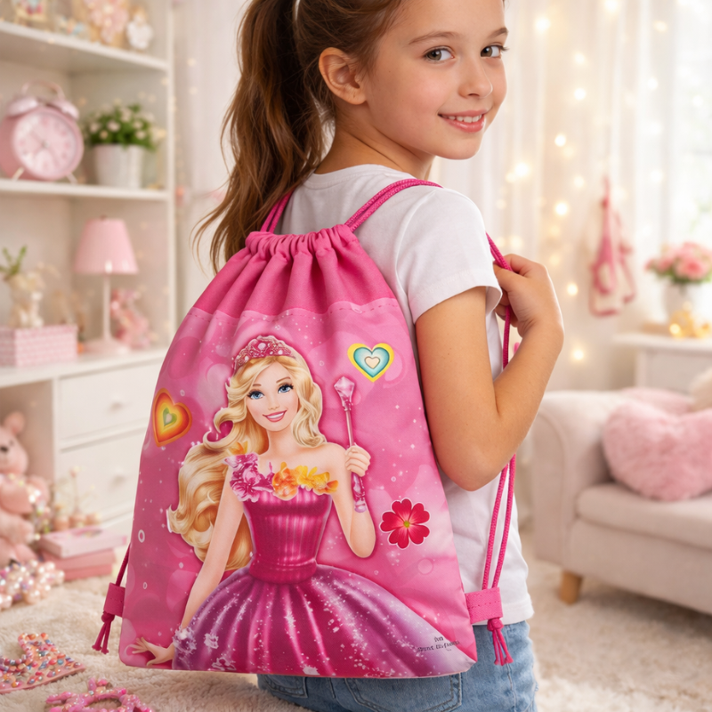 Kids Dori Bag Drawstring Bags – Cute Birthday Return Gift Bags for Kids, Small Gift & Goodie Storage Pouch (Random Print-Pack of 1)