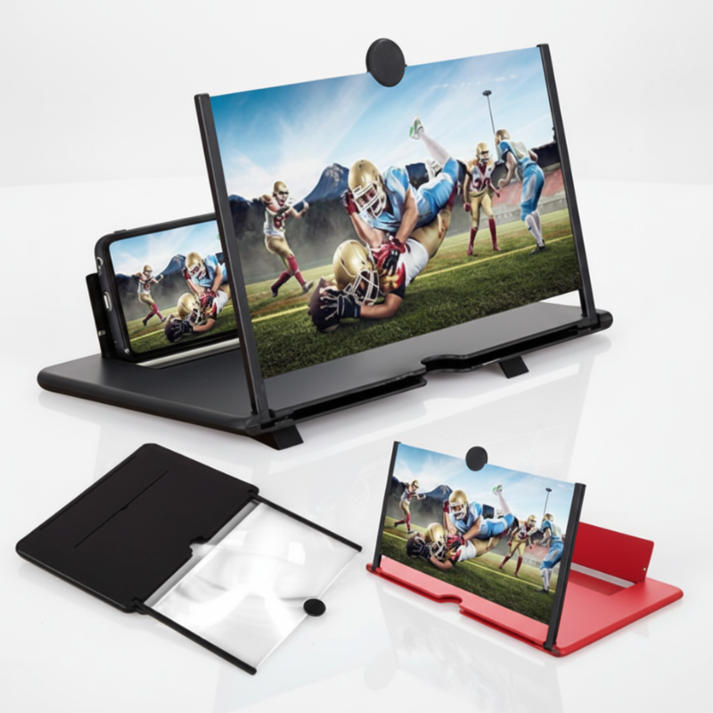 Mobile Phone 3D Screen Magnifier – Enlarged HD Viewing for Smartphones (Random color-Pack of 1)