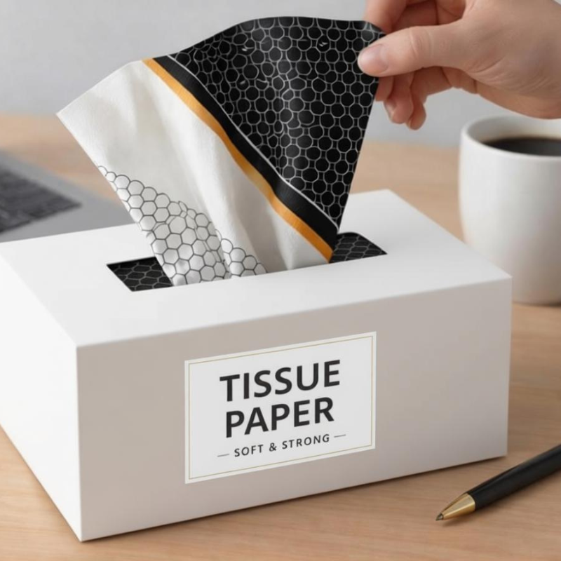 20 Pcs Printed Tissue Paper | Decorative Napkins for Party & Kitchen Use | Soft Disposable Paper Napkins (Random Prints)