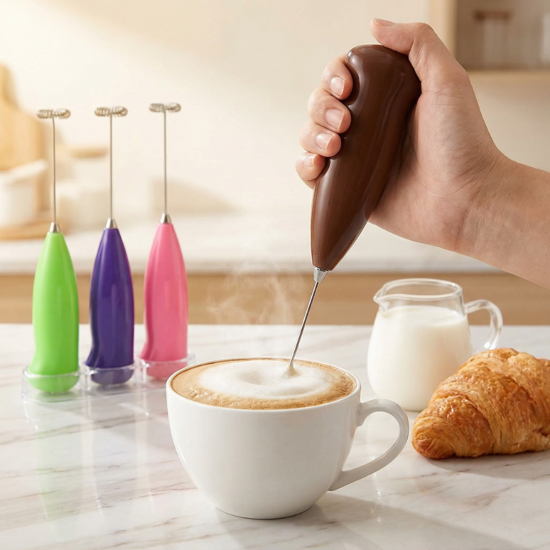 Portable Coffee Beater – Handheld Electric Milk Frother & Coffee Mixer for Cappuccino, Latte, Hot Chocolate & Beverages(Random color-Pack of 1)