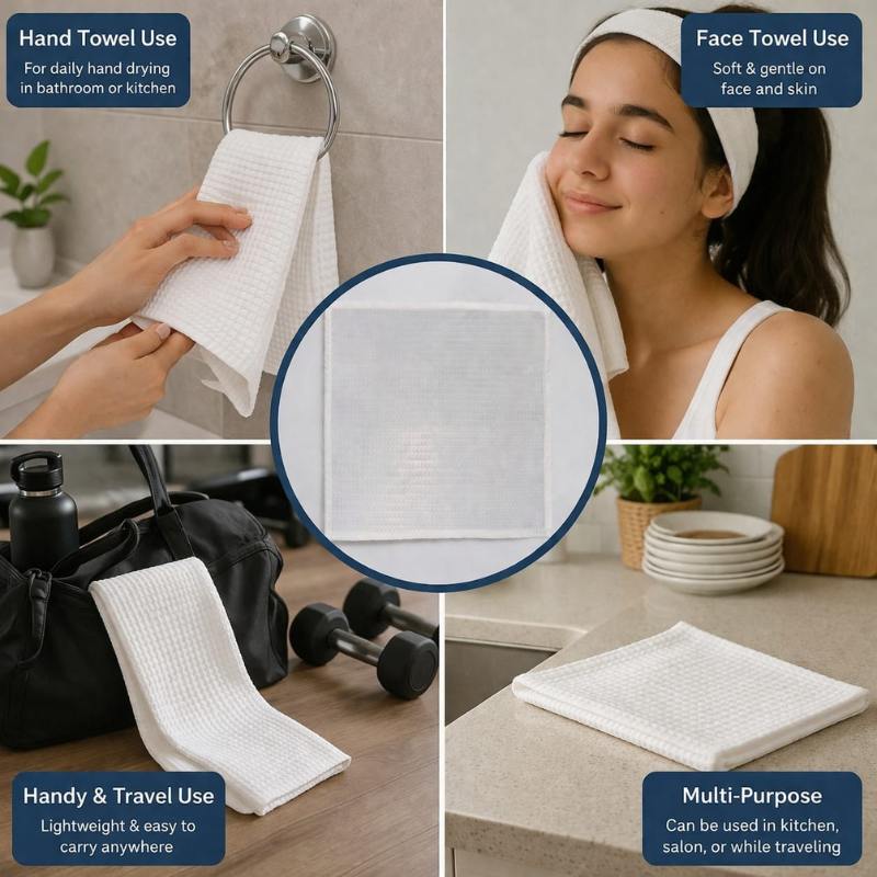 Multipurpose Cotton Towel (33 × 34 cm) | Soft & Absorbent Dish Cloth | Reusable Hand Towel (Buy 2 Get 1 Free)