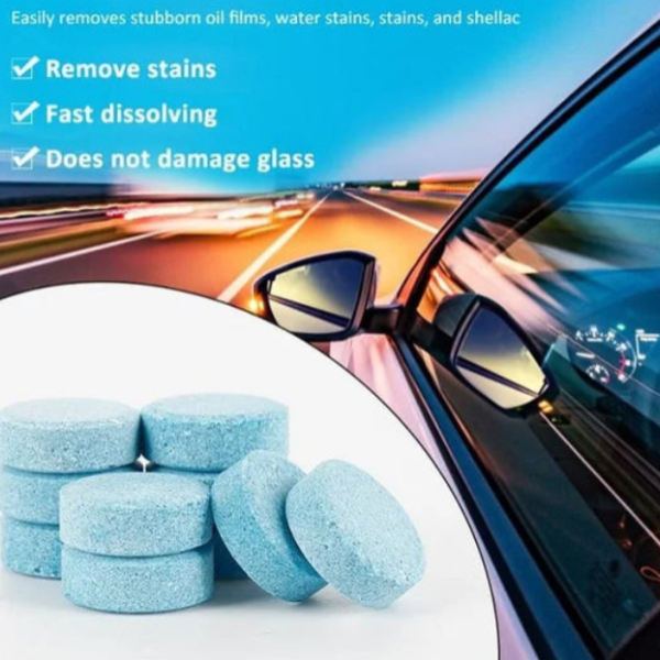10 Pcs Effervescent Glass Cleaning Tablets – Multi-Purpose Windshield & Surface Cleaner for Home, Kitchen & Car