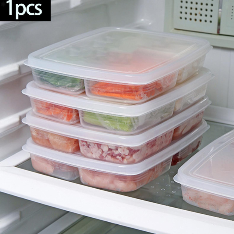 4 Compartment Food Storage Box – BPA-Free Plastic Meal Organizer for Snacks, Dry Fruits, Lunch & Kitchen Storage (1 Pc)