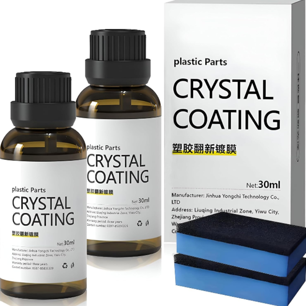 Crystal Coating for Car & Bike Plastic Parts – 30ml PVC Restorer, Dashboard Cleaner & Shining Polish