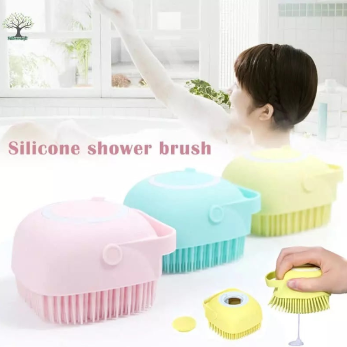 Soft Silicone Bath Massage Brush – Gentle Exfoliating & Body Scrubber for Shower, Spa & Skin Care (Random Color-Pack of 1)