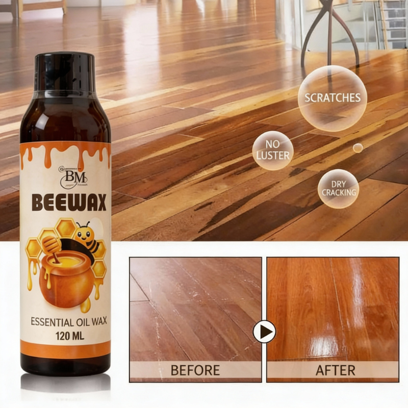 BM Beeswax Essential Oil Wax Furniture Polish Spray (120ml) – Natural Wood Shine & Protection Spray