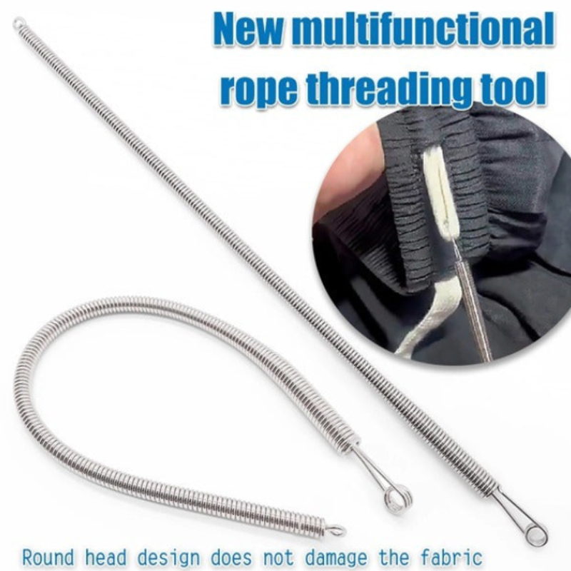 2 Pcs Steel Bendable Rope Threading Tool β Flexible Needle for Rope, E ...