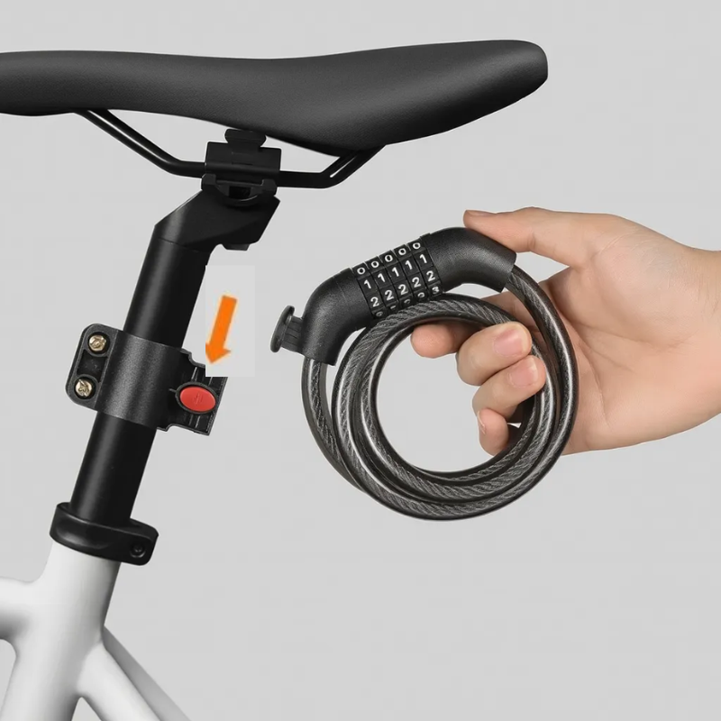 Heavy Duty Number Combination Multipurpose Lock – Anti-Theft Steel Cable Safety Lock for Bike & Bicycle (Random Color)