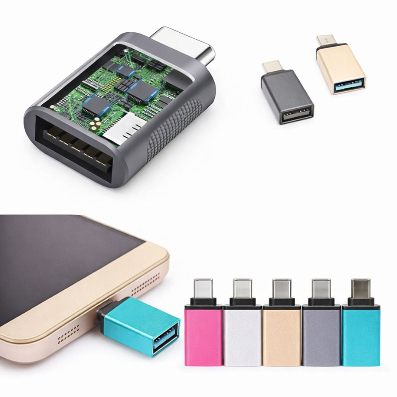 Type-C OTG Adapter for USB – USB to Type-C Converter for Pen Drives, Keyboards, Mouse, OTG Devices & Smartphones(Random color-Pack of 1)