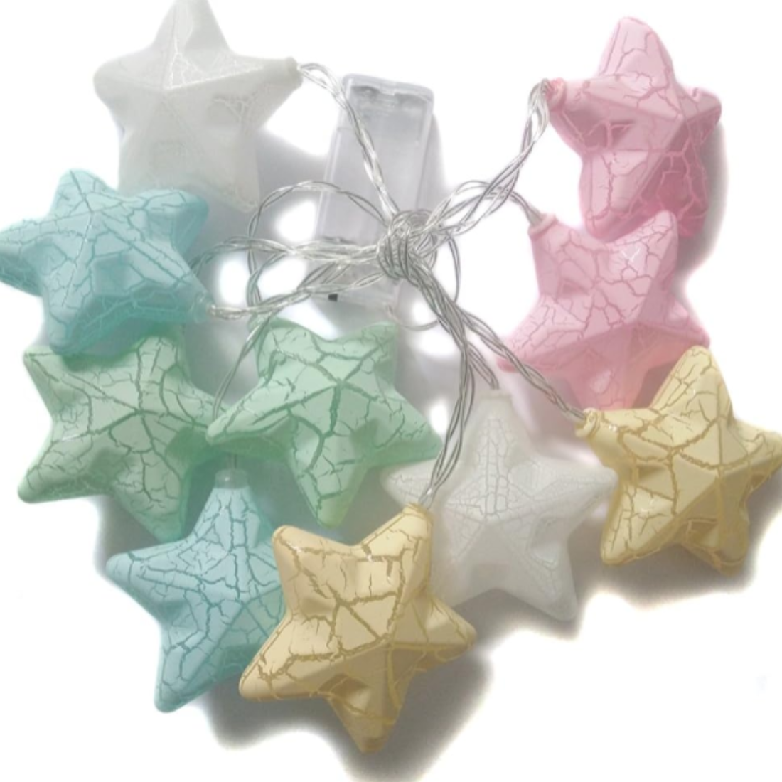 5.2 ft Star-Shaped Romantic Night Light String with 10 LEDs – Warm Ambient Fairy Lights for Bedroom, Home Decor & Special Occasions